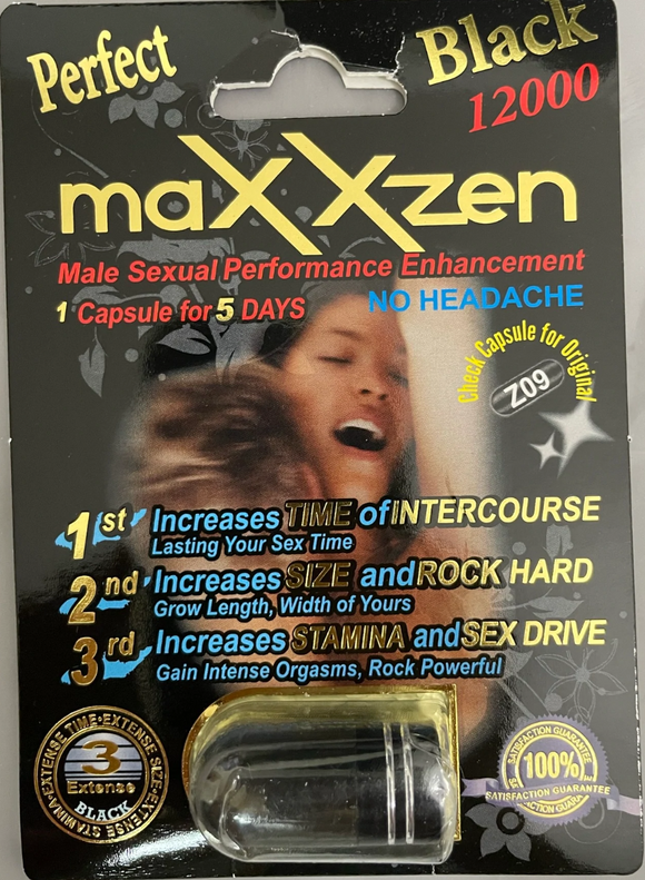 Maxxzen Black 12000 -  Strongest & Fastest Working Male Sexual Performance Enhancement